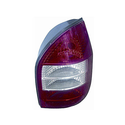 Fanale Posteriore Destro senza Porta Lampada - Bianco/Rosso