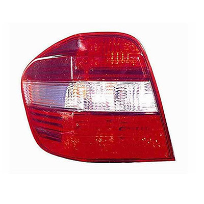 Fanale Posteriore Sinistro senza Porta Lampada - Bianco/Rosso