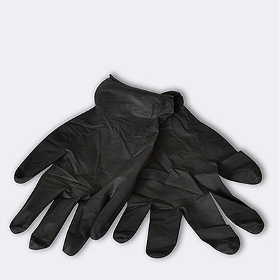 Guantes de protección desechables de látex negro - 3 pares