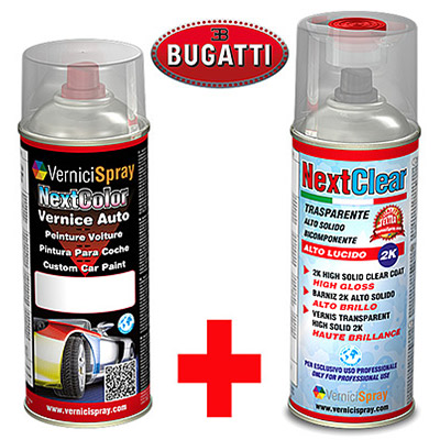 Kit ritocco auto professionale: vernice in colore originale 59l31467 dark blue met. e trasparente 2K per BUGATTI VEYRON