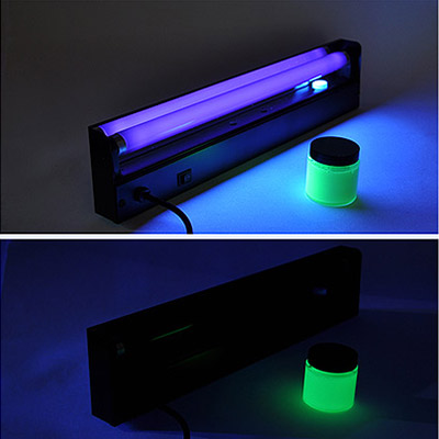 Lampada UV (Luce di Wood) con portalampada 15 W 230 VCA