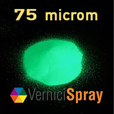 Pigmento Fosforescente 75 micron con 12 ore di Luminosità