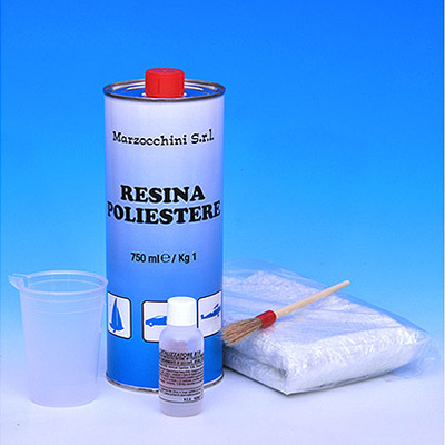 Kit Vetroresina - Resina e Fibra di vetro per riparazioni carrozzeria, nautica, industria