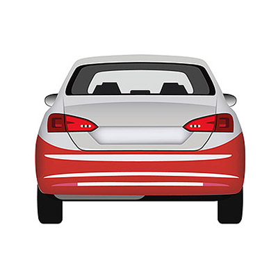 Primed Rear Bumper Molding - Right side