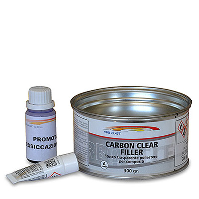 Carbon Clear Filler - Masilla transparente para plásticos, fibra de carbono y de vidrio