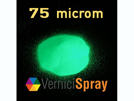 Pigmento Fosforescente 75 micron con 12 ore di Luminosità  