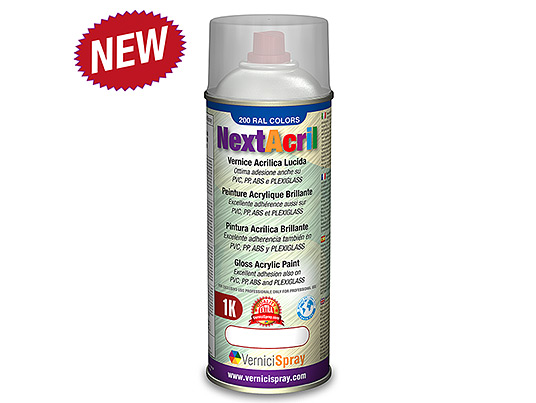 NextAcril - Bombe Peinture Acrylique Brillante aussi pour le PVC et ABS  