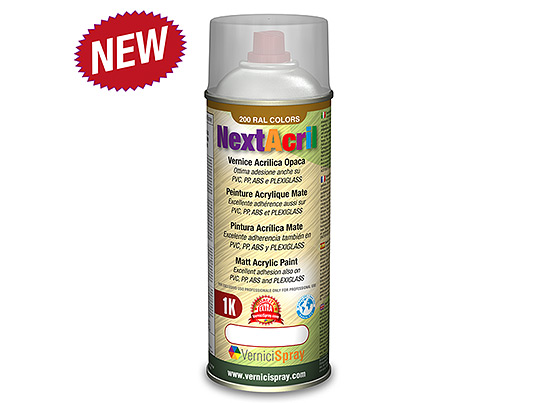 NextAcril - Vernice Acrilica Opaca Spray con ottima adesione su plastiche  