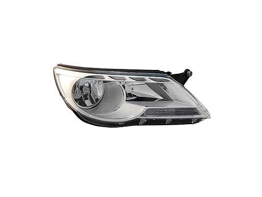 Faro Anteriore Sinistro - Mod. H7+H7, Elettrico con Motore volkswagen tiguan 2007 - 2011