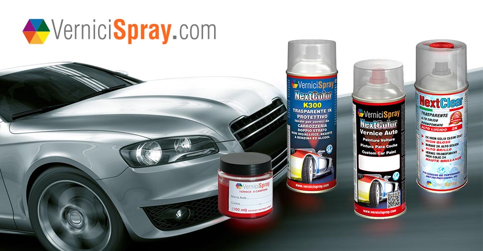 Spray vernice smaltata per targhe rinnova manutenzione veicolo in  blu/bianco Colore - Bianco